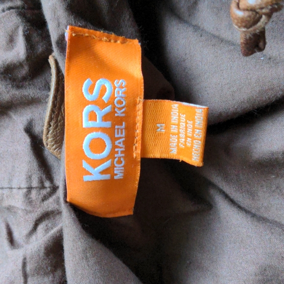 Michael kors leather hooded jacket s/m - Picture 2 of 6